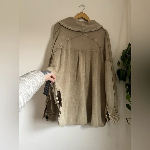 Forever 21 French Terry Jacket in Taupe - Picture 8 of 8